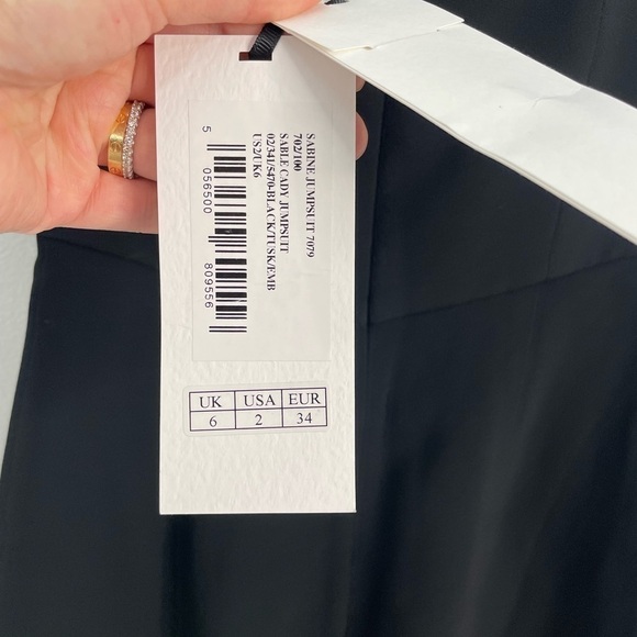 New Saloni Sabine Bow Crepe Jumpsuit - Picture 12 of 12